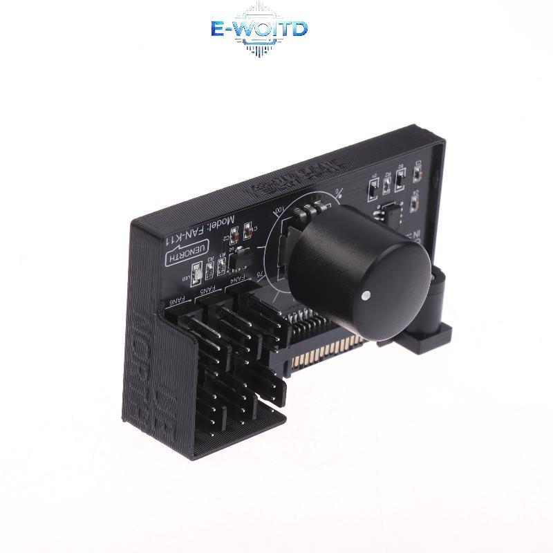 Bộ điều khiển tốc độ quạt SATA DC 4Pin E-WOITD, hub điều tốc 4/6 chiều cho NAS/máy chủ