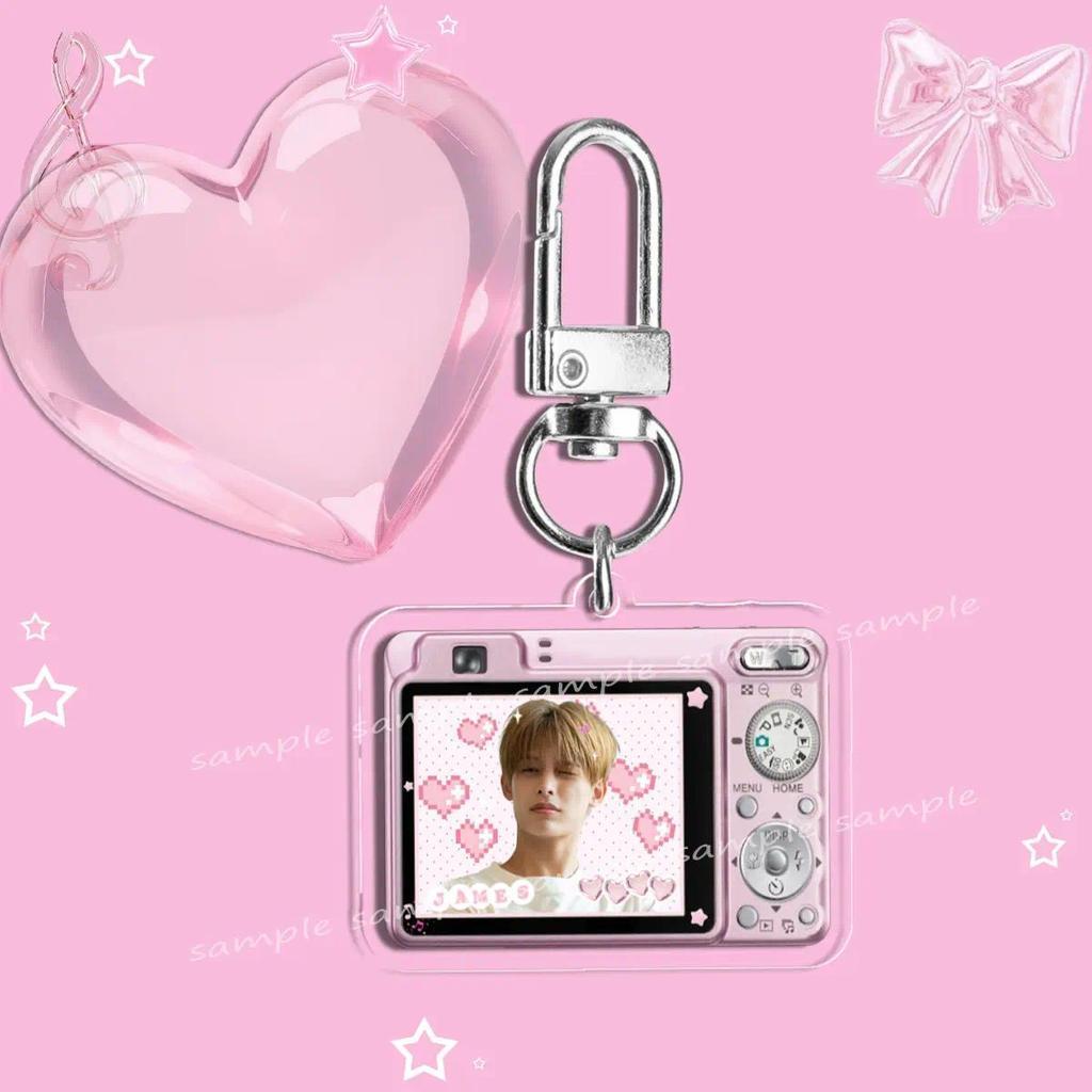 Móc khóa K‑pop Cortis Keonho, hình máy ảnh dễ thương phong cách kawaii, chất liệu acrylic, SEONGHYEON JUHOON JAM