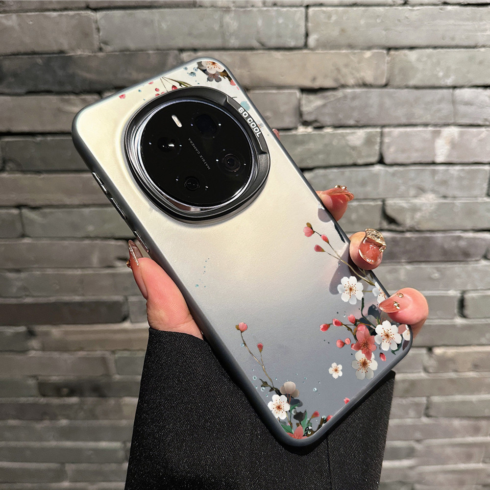 Ốp lưng cứng viền mờ Micro họa tiết hoa đẹp cho Honor Magic 8 Pro/7 Pro/6 Pro GT Pro Win RT X60 Pro/Honor 400/300 X9D X9C, chống sốc
