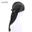 AqToCna Đuôi Dài Unisex Trưởng Thành Satin Doo Rag Durag Mũ Cướp Biển Mũ Turban Nam Hip Hop Biker Headwrap Unisex Mũ nón AqToCna