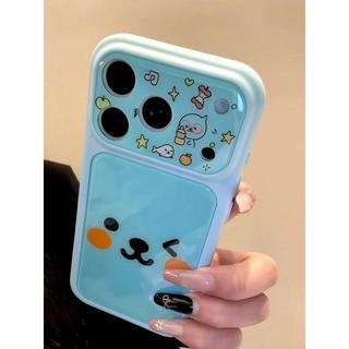 Phim Hoạt Hình Dễ Thương Ống Kính Máy Ảnh Màu Xanh Qoo Acrylic Ốp Lưng Điện Thoại iPhone 17Promax 17Pro 14 15 16 Pro Max 13 Chống Sốc Ngọt Ngào Nữ Tính Nữ Điện Thoại Di Động