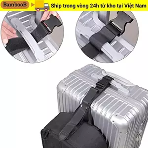 Đai đóng gói hành lý BAMBOOB, Dây buộc cố định Dây hành lý, Dây đai hành lý chống thất lạc có thể điều chỉnh di động Phụ kiện du lịch