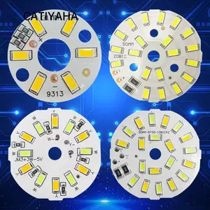 CATIYAHA 5 CHIẾC Chip Nguồn LED, Diode Phát Sáng Trắng Tròn / Trắng Ấm, Phụ Kiện 3W 5W 10W Nguồn Sáng Hạt Văn Phòng
