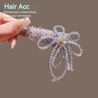 Phong Cách Mới Phong Cách Hàn Quốc Pha Lê Nơ Full Kim Cương Tóc Nữ Siêu Cổ Tích Phù Hợp Với Bên Gãy Tóc Phụ Kiện Tóc