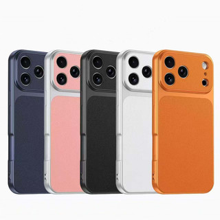 Ốp Điện Thoại Hạt Lychee Sang Trọng Cho iPhone 17 16 15 14 Plus 13 12 11 Pro Max Chống Sốc Vải Họa Tiết Da PU Bao Da