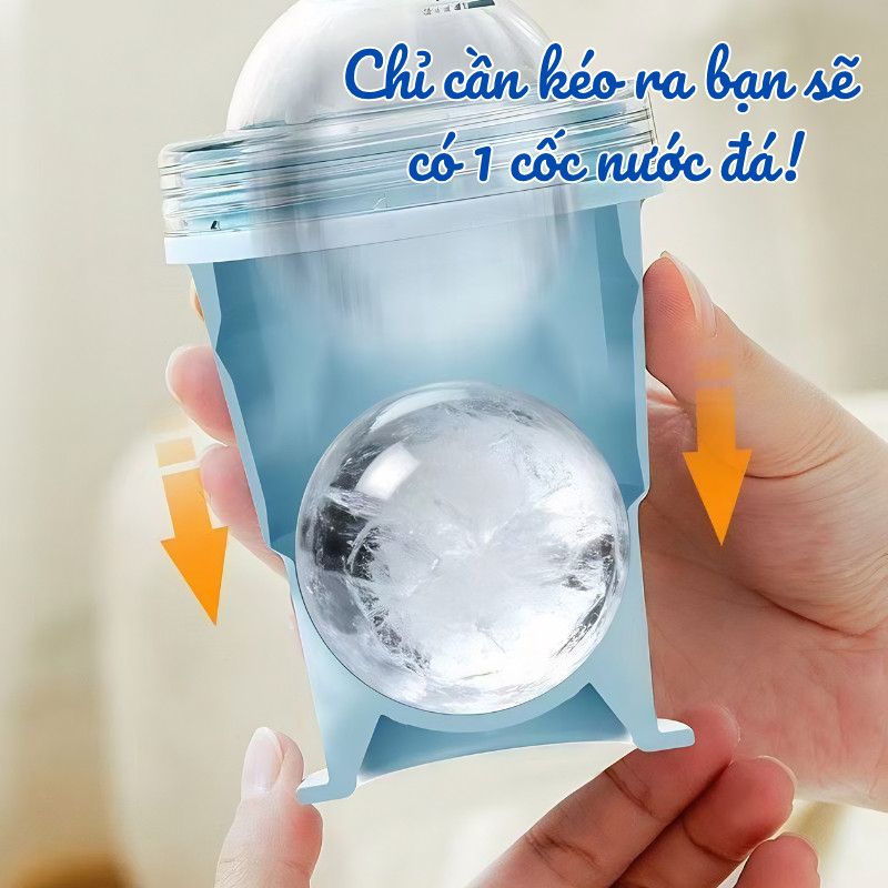 Cốc Nước Làm Đá Gấp Gọn 2 Trong 1 Kèm Ống Hút – Ly Uống Nước Du Lịch Có Nắp Kết Hợp Khay Làm Đá Tiện Lợi GREEN