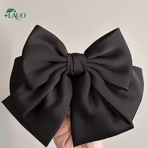 Springevenstar Thanh Lịch Nơ Ruy Băng Kẹp Tóc Thời Trang Đơn Giản Chắc Chắn Satin Mùa Xuân Kẹp Tóc Retro Với Kẹp Bé Gái Phụ Kiện Tóc Springevenstar