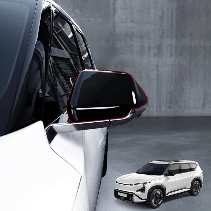 Dành Cho Xe Kia EV5 2024 2025 LHD Xe Điều Chỉnh Gương Chiếu Hậu Trang Trí Bao Sợi Carbon Ngoại Thất Viền