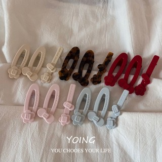 Yoing/Wer Kẹp Tóc Acetate Hình Nơ Hoa Dễ Thương, Kẹp Mỏ Vịt, Phụ Kiện Tóc Nữ
