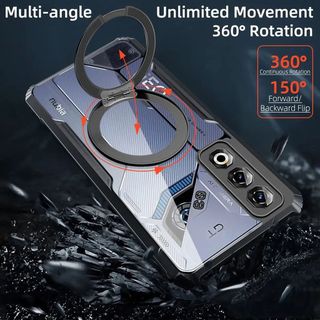 Ốp Điện Thoại Acrylic Trong Suốt Cho Nubia Neo 5 Pro 5 3 2 1 4G 5G Ốp Lưng Nubia Neo 3 5 GT Ốp Lưng Chống Trầy Xước Bền Với Giá Đỡ Từ Tính Full Camera Bảo Vệ B22