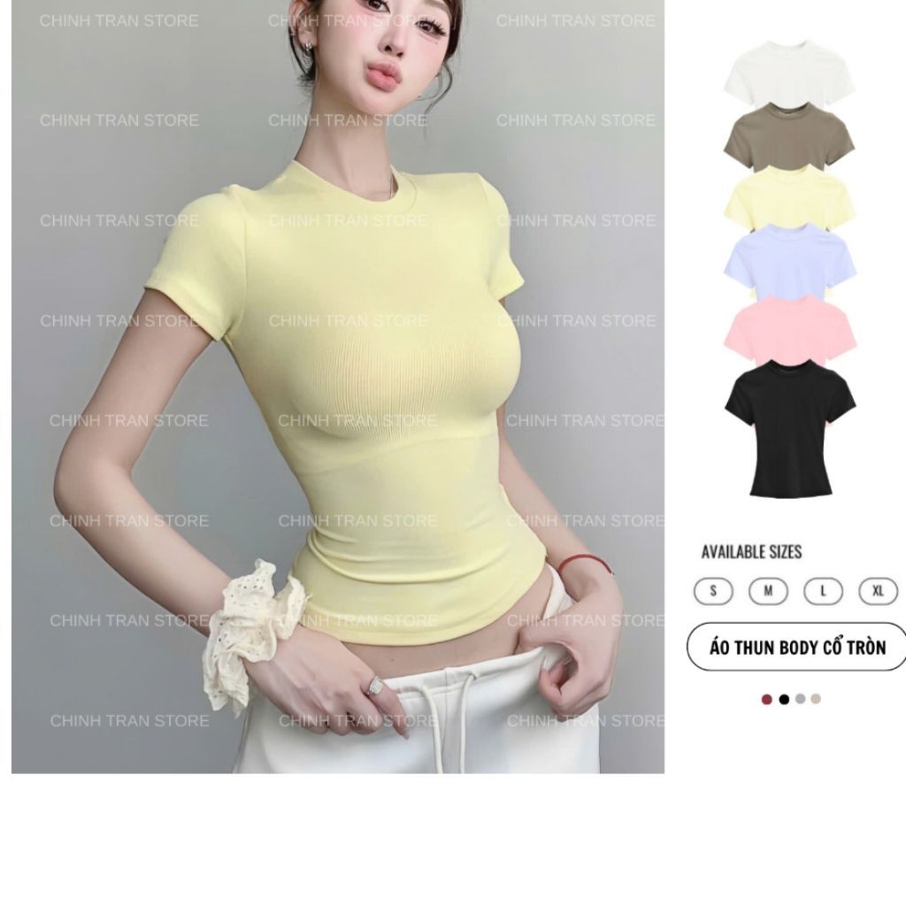 [THẮT EO] Áo Thun Ôm Body Cotton Mịn Co Giãn - SamHi Closet
