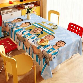 YHMBY1314 2026 World Cup Đội Chủ Đề Khăn Trải Bàn Argentina Brazil Đức Quạt Pháp Khăn Trải Bàn Chống Thấm Nước