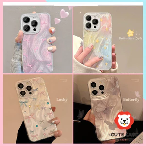 Ốp Lưng Iphone Hoạ Tiết Lông Vũ 7 Màu Lưng Cứng Viền Mềm Chống Sóc Cho Iphone 11 12 13 14 15 16 17 Pro Max Air Plus