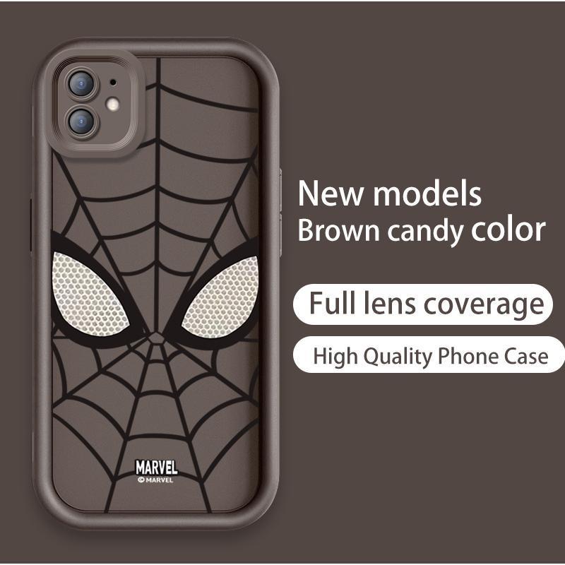 Ốp Lưng Cho iPhone 11 12 13 Pro Max Hoạt Hình Silicon Cầm Tay Mềm Ốp lưng TPU Người Nhện web Thiên Thần Mắt Chống Sốc Ốp Lưng