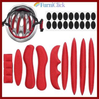 FURNICLICK 27 Cái / bộ Mũ Bảo Hiểm Bên Trong Bộ Đệm Đi Xe Đạp Kín Miếng Lót Bảo Vệ Bọt Biển