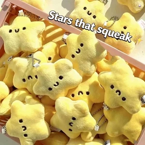 Móc khóa sang trọng Squeaky dễ thương - Mặt dây chuyền búp bê ngôi sao cho quà tặng ba lô