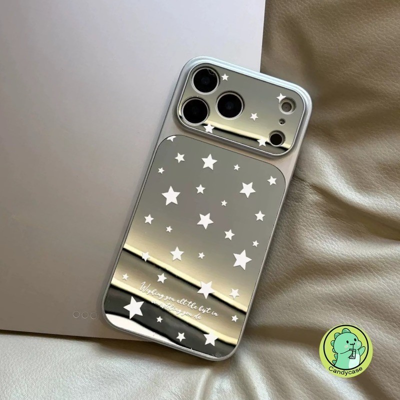 Ốp Điện Thoại Gương Bạc Cho Vivo V70 Elite V40 V30 V29 V27 Pro V27E T5X T4 Ultra T3X T2 Pro S50 S30 Pro Mini 5G 4G Vỏ Sang Trọng Ngôi Sao Đơn Giản Trang Điểm Ins Phong Cách Vỏ Mềm