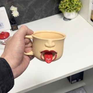 Ngộ nghĩnh Lưỡi Ra Hình Cốc Gốm Hoạt Hình Hàng Hóa Thiết Kế Sáng Tạo Cốc Sữa