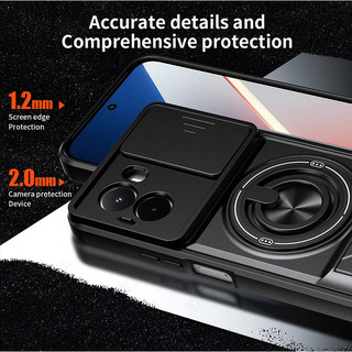 Mới Xoay Ống Kính Trượt Funda Cho POCO M7 4G Ốp Lưng Vòng Từ Tính Cho Xiaomi POCO M7 Plus 5G Ốp Lưng Có Thể Gập Lại Chân Đế Vỏ Giáp