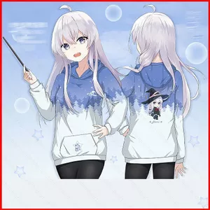 YB1 Phù thủy lang thang: Hành trình của Áo Hoodie Elaina Cosplay Ilyina dài tay cổ tròn Uniex Nhân quả Hoody Anime BY1