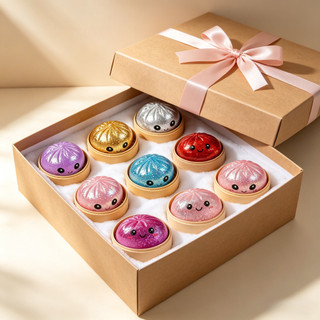 2026 Mới Lấp Lánh Bánh Bao Squishy Mô Phỏng Bánh Bao Squeezable Đồ Chơi Có Hấp Để Giảm Căng Thẳng (5.5cm)