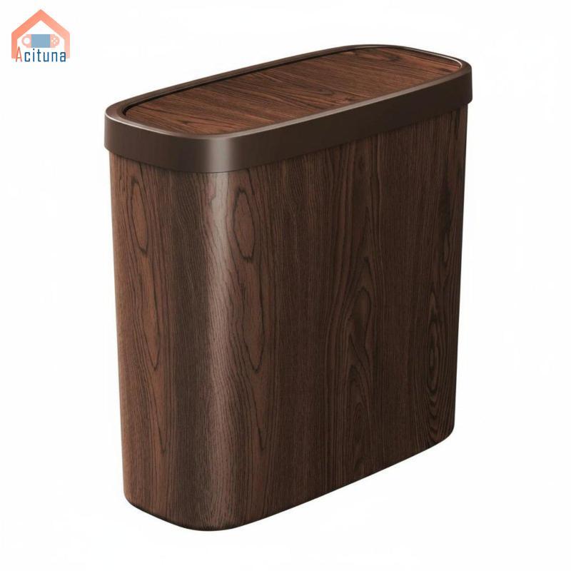 Thùng Rác Hạt Gỗ Retro Thùng Rác Bằng Gỗ-Look-Look Thùng Rác Thiết Kế Nhỏ Gọn Thùng Rác Cho Phòng Trà, Nhà Bếp, Nhà Vệ Sinh