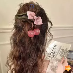 Kẹp tóc giả nơ anh đào cỡ lớn dành cho nữ - phụ kiện tóc thời trang tinh tế từ Ba Of The Head
