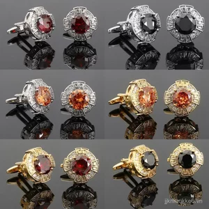 Khuy sét vòng đeo nam phong cách Anh quốc với zircon và pha lê - T9EM