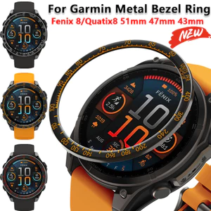 Vòng bezel cản thép không gỉ cho Garmin Fenix 8 51mm 43MM 47MM / Quatix8 51 43 47mm dán cài đặt vỏ kim loại