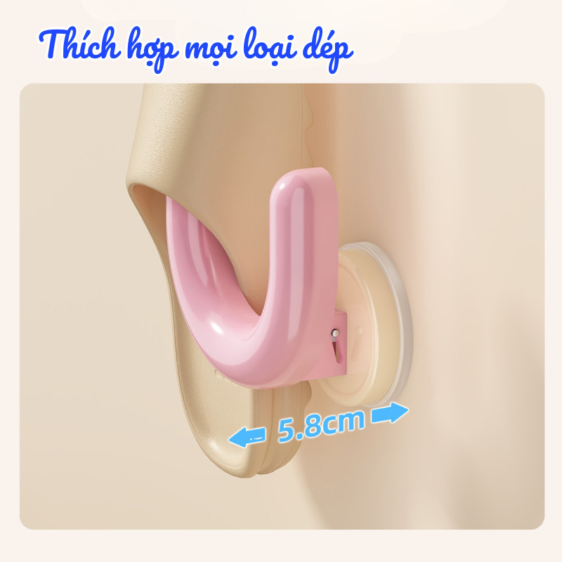 Móc Treo Dép Dán Tường Chữ U, Giá Treo Dép Nhà Tắm Chống Nước, Kệ Treo Dép Gọn Gàng Tiện Lợi