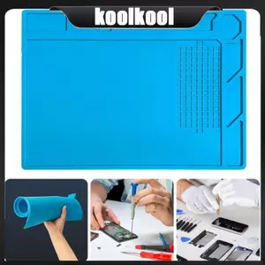 Chịu Nhiệt Kool 500°C Thảm làm việc sửa chữa từ tính màu xanh Thảm hàn silicon lớn cho máy tính điện tử hàn