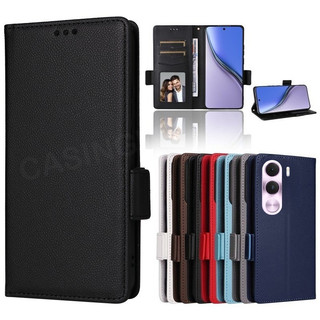 Vỏ Cho Realme C100i C100 C100X 4G 5G 2026 Sang Trọng Lật Da Bên Khóa Ốp Lưng Điện Thoại Khe Cắm Thẻ Giá Đỡ Vỏ Điện Thoại Chống Sốc