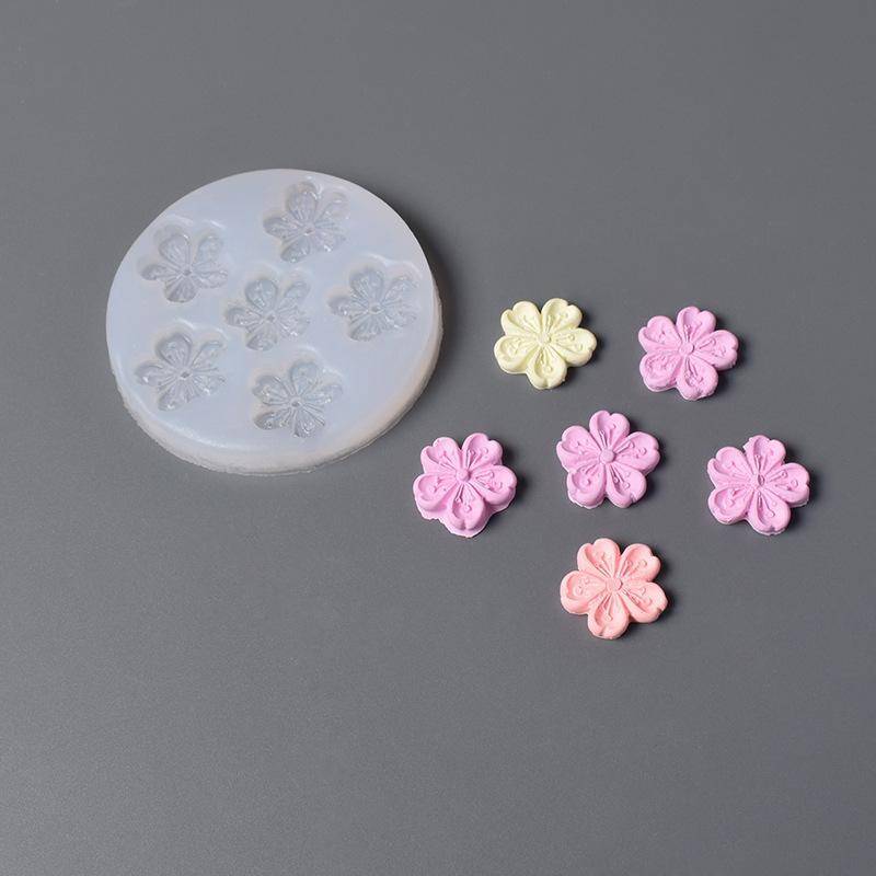 PlumHOUSE Hoa Anh Đào Khuôn Silicon Trang Trí Bánh Máy Nướng Linh Hoạt Cho Fondant Chocolate Kẹo Cupcake Sugarcraft DIY Baking Supplies VN