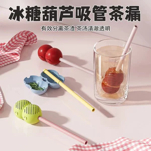 Rock Candied Bầu Rơm Trà Thoát Nước Chịu Nhiệt Độ Cao Trà Lọc Hộ Gia Đình Làm Trà Bóng Trà Trà Trà Trà Ống Hút Trà Lọc
