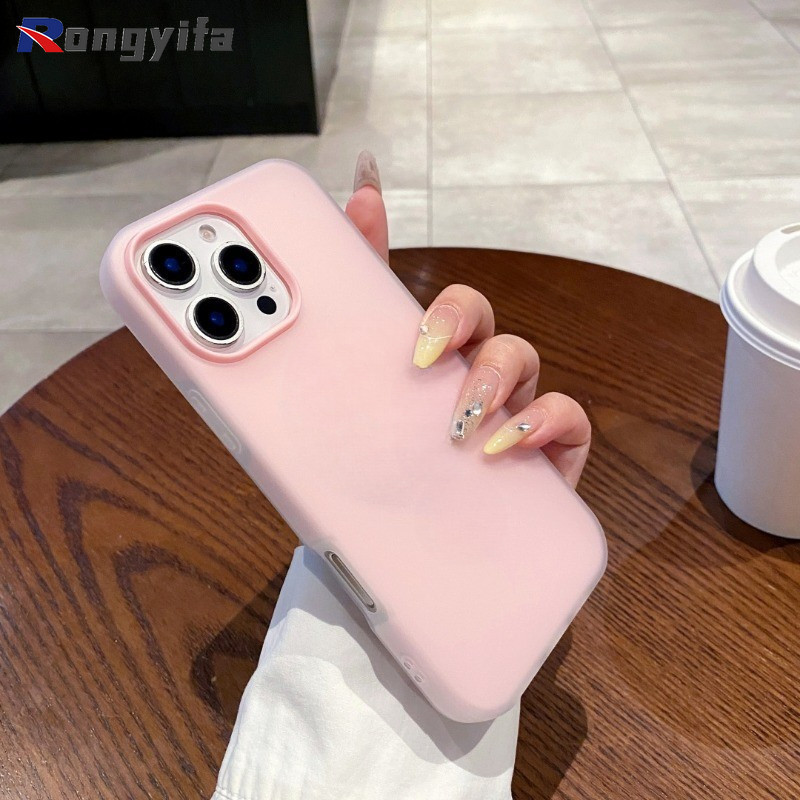 Kẹo Màu 2 Trong 1 Cho iPhone 15 14 Plus 13 Pro Max 15ProMax 14ProMax Khung Bao Mezzanine Có Thể Giữ Hình Ảnh Ốp Điện Thoại Chống Sốc Dễ Thương