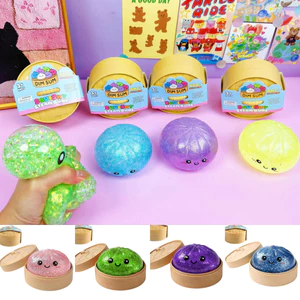 Hộp mù dòng Bun 5,5cm kèm máy hấp Mini, Đồ chơi mực phục hồi chậm nhiều màu, Quà tặng giảm căng thẳng hình ular cho học sinh