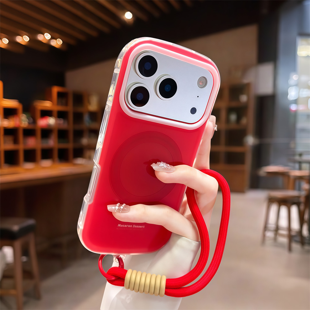 Ốp điện thoại từ tính màu tương phản mờ cho iPhone 17 Pro Max 16 13 14 15 pro max Bảo vệ ống kính chống rơi Vỏ cứng bảo vệ điện thoại