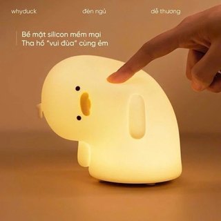 USB Sạc Silicone Vịt Pig Đèn Ngủ Điều Khiển Cảm Ứng 3 Độ Sáng Tự Động Tắt 30 Phút Mầm Non