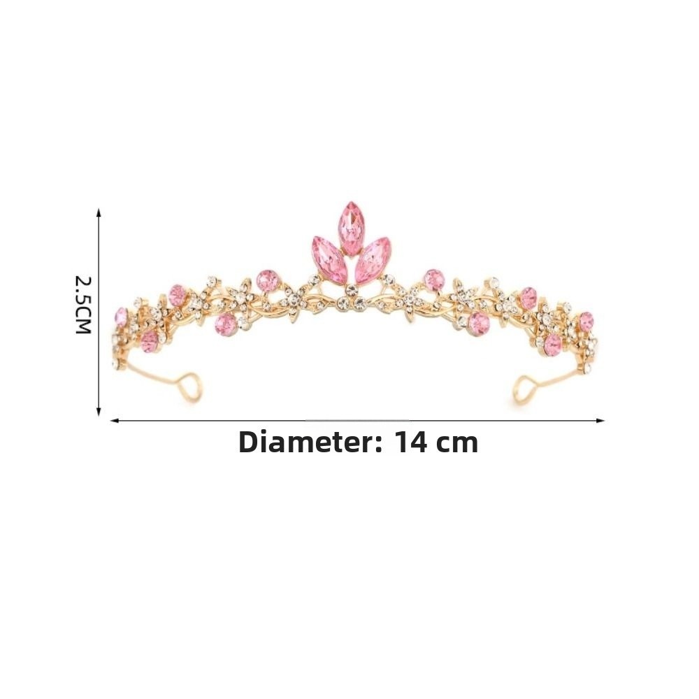 Vương miện cô dâu TRACELIOIAN, Vương miện pha lê đính đá pha lê Baroque đơn giản Tiara, Phong cách Hàn Quốc Thiết kế thanh lịch Phong cách ngọt ngào Băng đô đám cưới cô dâu