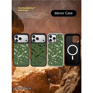 CASECASE X The MandalorianTM Và Họa Tiết Grogu Đen & Sliver Gương Hút Từ Tính IPhone Dành Cho IPhone 17 Air 16 15 14 13 12 Pro Max Plus Ốp Lưng Cứng Có Hộp Khắc Logo