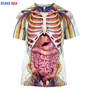 Bộ xương nội tạng 3D - áo sơ mi ngộ nghĩnh cho mùa hè