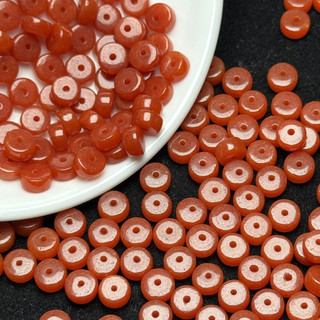 ((20 Chiếc) Nam Đỏ 6 x 4 Mm Abacus Hạt Cắt Thẳng Rời Hạt Tự Làm Vòng Tay Miếng Đệm Phụ Kiện