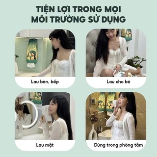 [COMBO 2 BỊCH] Khăn Vải Khô Đa Năng TopGia 200 Tờ Sắc Việt rút treo tường an toàn cho da+Móc Treo