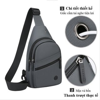 Túi đeo chéo nam Túi đeo chéo chống nước PU chống sốc EVA Dây đeo có thể điều chỉnh Công việc du lịch đường phố