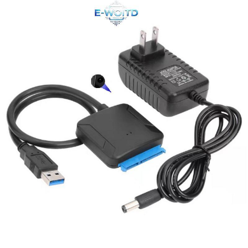 Cáp E-WOITD USB 3.0 Sang SATA Sata III Sang USB Adapter Cáp Chuyển Đổi Hỗ Trợ 2.5 / 3.5 Inch SSD Bên Ngoài HDD Adapter Ổ Cứng E-WOITD