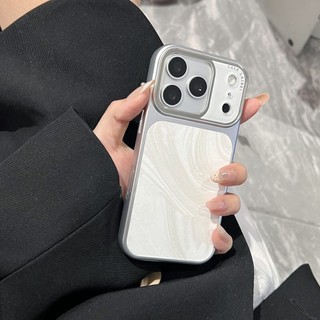 Ốp điện thoại Acrylic họa tiết gợn sóng nước mạ điện cho iPhone 17Promax 13 14 15 16 Pro Max Vỏ điện thoại di động nam nữ chống sốc