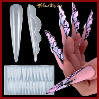 EARTHLYCO 150 Chiếc Hình Bướm Móng Tay Định Vị Đường Acrylic, Khuôn Gel, Full Cover Có Thể Tái Sử Dụng, Mở Rộng Hình Thức Cho Thẩm Mỹ Viện Sử Dụng