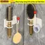 Giá để đồ máy sấy tóc WOODNEST, Móc băng đô treo tường không đục lỗ chống nước, Giá đỡ máy sấy tóc tự dính tiết kiệm không gian đa chức năng bền bỉ cho phòng khách