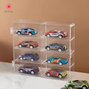 MJnmc 1 Chiếc Xe Chống Bụi Chống Đấm Dính Tường Trong Suốt Hộp Bảo Quản 1: 64 Acrylic Xe Hiển Thị Hộp Cho Xe Ô Tô Mô Hình Đồ Chơi Tủ Ra Mới