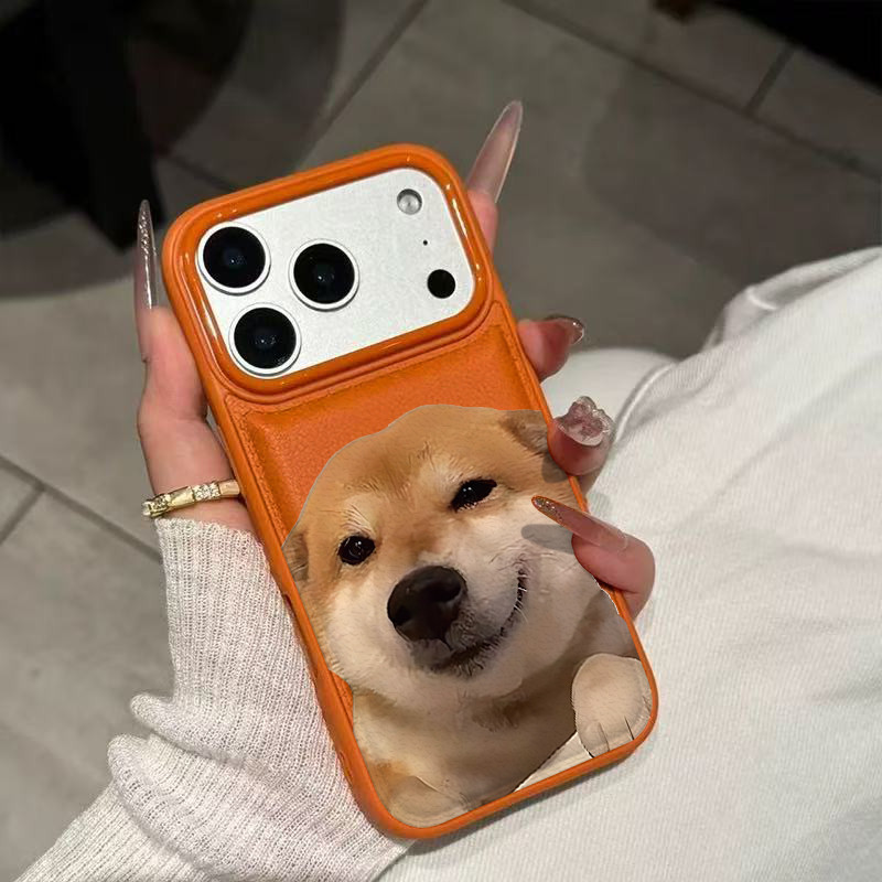 Ốp lưng da PU chó Shiba Inu dễ thương chống sốc, thiết kế độc đáo Cấp iPhone 17/16/15/14/13/12/11/X/XS Max